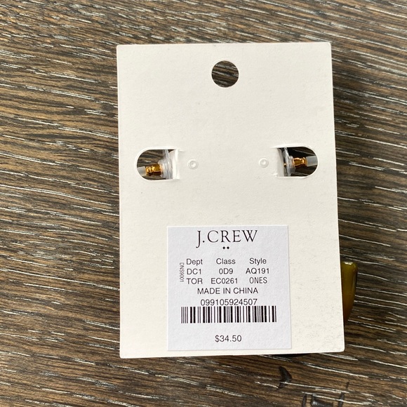 2/$30 NWT J Crew gold metal tortoise hoop earrings new - Picture 5 of 5